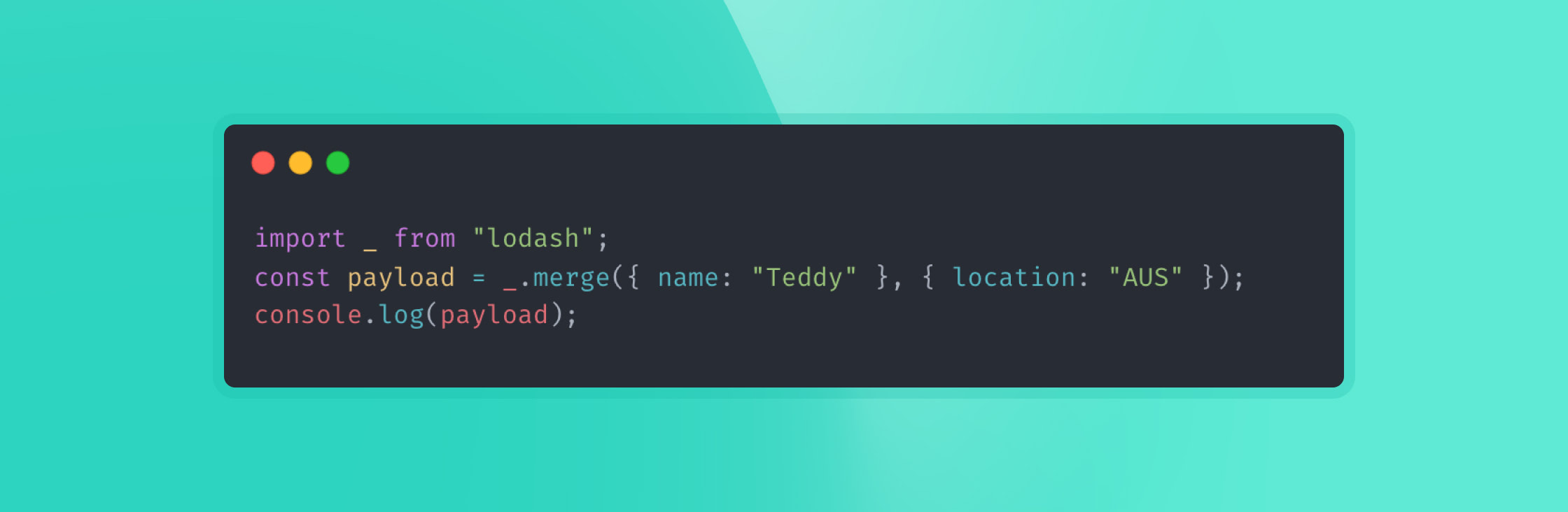 Screenshot of importing Lodash NPM package in Testfully