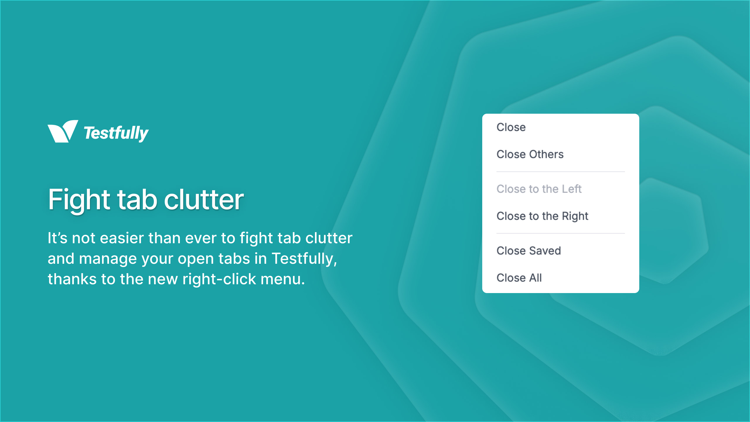 Screenshot of Tab right-click menu